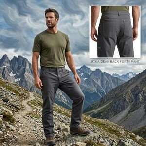 Sitka Gear Back Forty Pant 80021 Charcoal Grey Mens 40R Tactical Gorpcore Pants